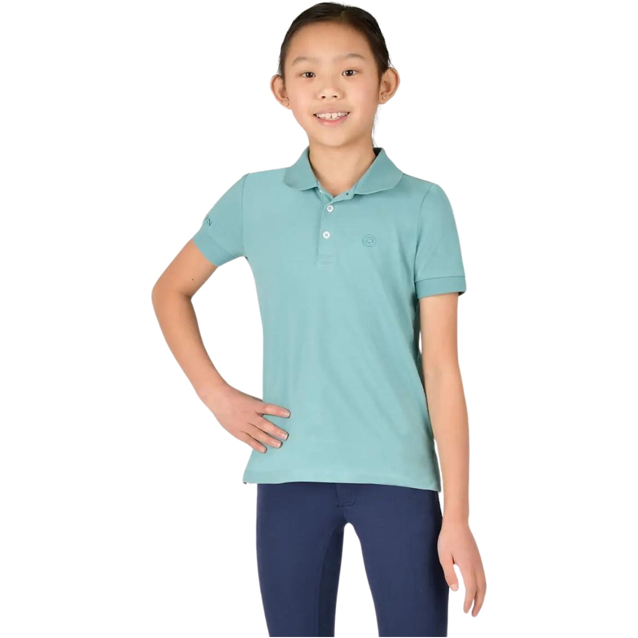 Dublin Junior Darcy Short Sleeve Polo Shirt 10185020 - Dusty Turquoise